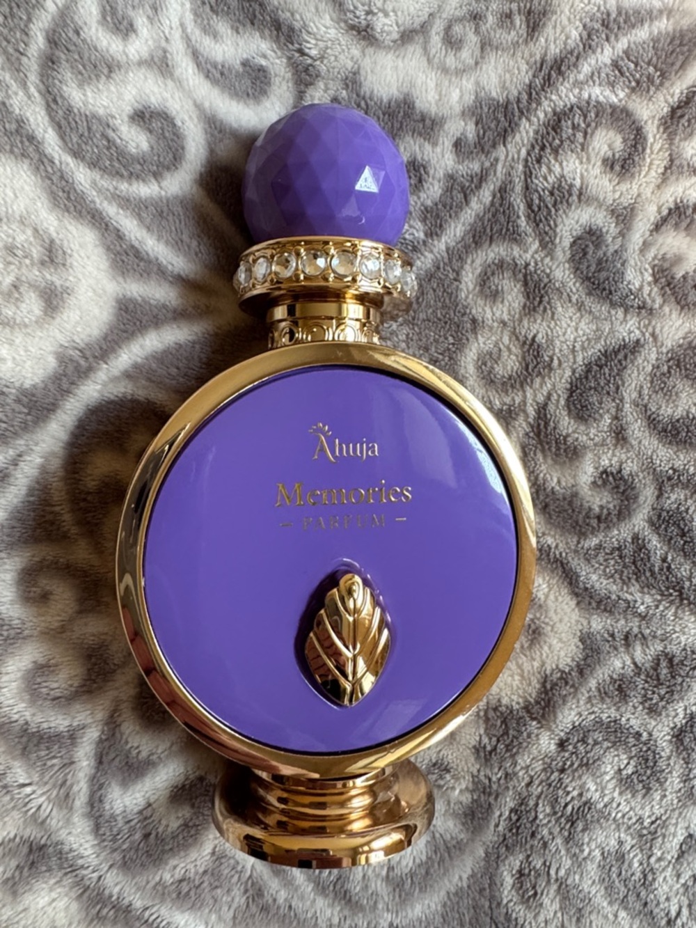 Ahuja Memories Parfum Bottle - Vibrant Purple & Gold